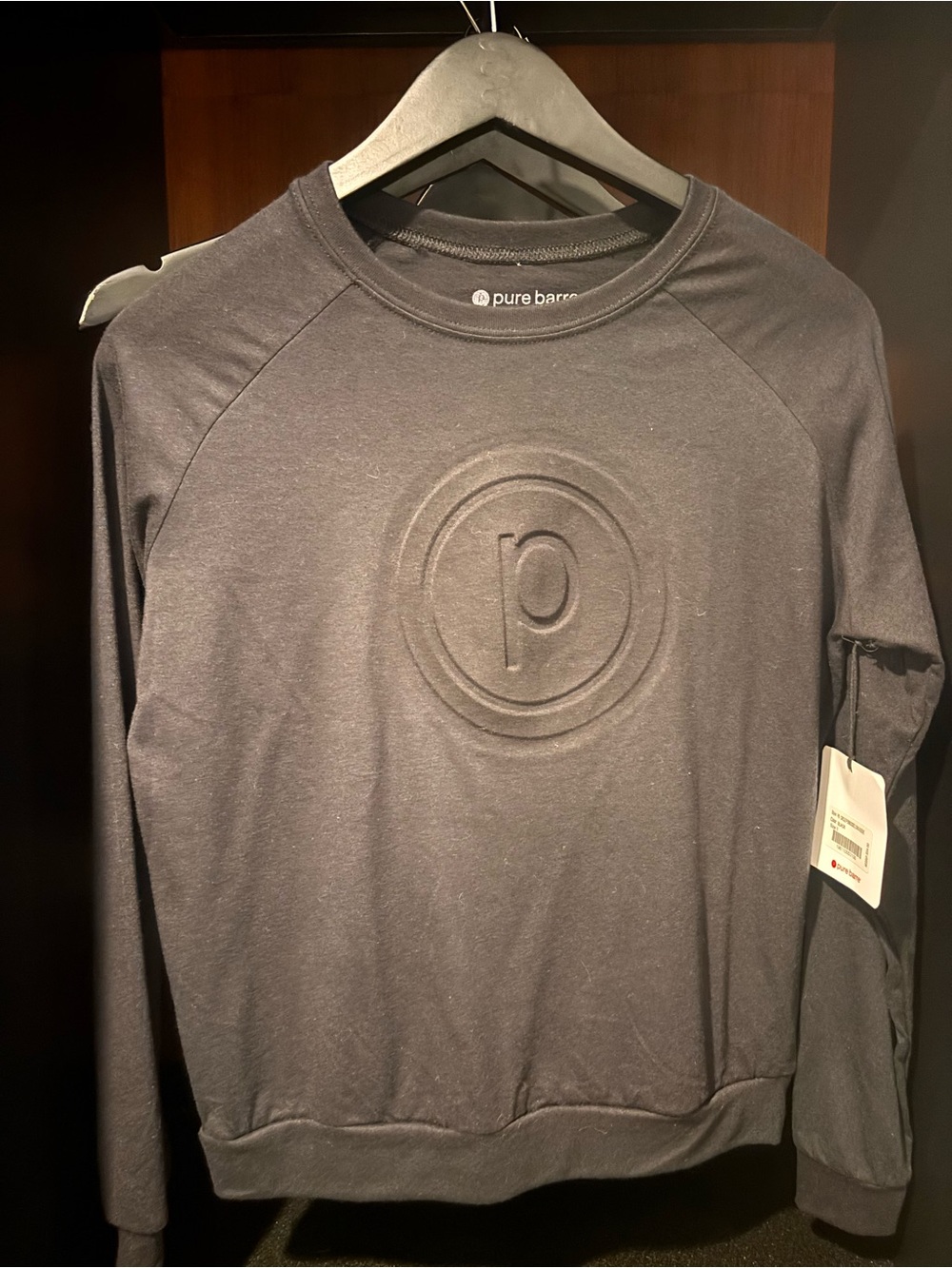 Pure Barre Embossed Logo Sweatshirt — black